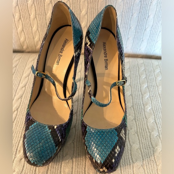 Alexandre Birman Snakeskin Heel Pumps size 37 - Picture 2 of 7